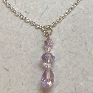 Lovely Lavender glass bead necklace